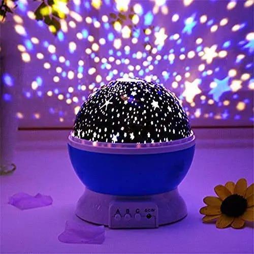 Star Master Rotating 360 Degree Moon Night Light Lamp Projector with Colors and USB Cable,Lamp for Kids Room Night Bulb (Multi Color,Pack of 1)